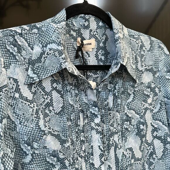 Zadig & Voltaire Rougi Silk Dress Blue - Picture 5 of 12